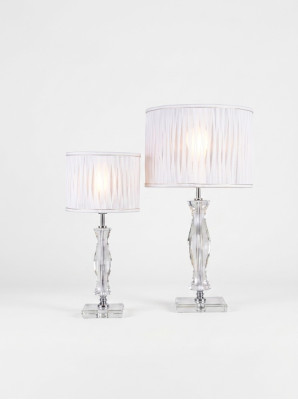 Klassischer Weiße Tischlampe Schreibtisch Lampe Kristall Beleuchtung