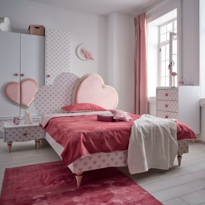Modern Betten Kinderbett Kinderzimmer Bett Kinderbett Möbel Holz Weiß Neu