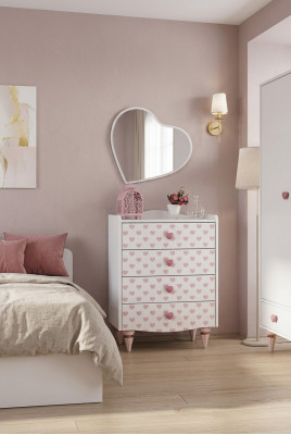 Kommode Spiegel Holz Set Modern Design Möbel neu Gruppe Weiß Luxus 2tlg