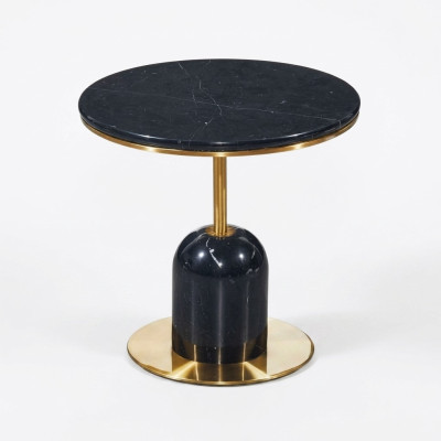 Runder Wohnzimmer Beistelltisch Schwarzer Sofatisch Luxus Couchtisch Tisch