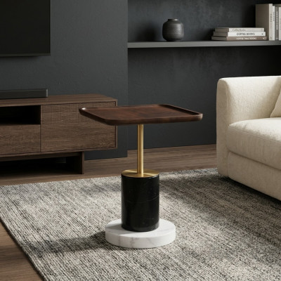 Designer Beistelltisch Couchtisch Wohnzimmer Möbel Kaffeetisch Marmor Tisch