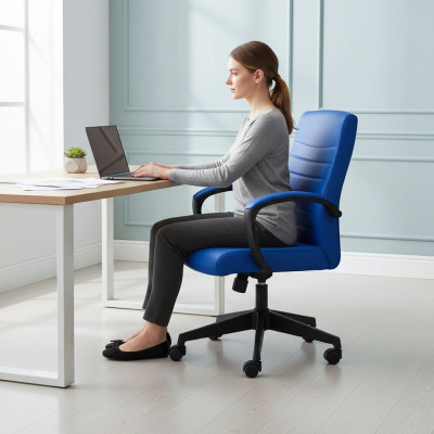 Bürostuhl Gaming Bürostuhl Schreibtisch Drehstuhl Blau Stuhl Möbel neu