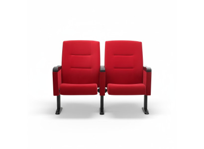 Sessel Art Deco Sessel Sofa 1 Sitzer für Theater Design Luxus Rot Textil Neu