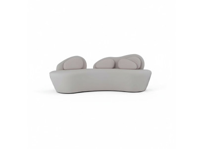 Weißes 3-Sitzer Sofa Polster 3-Sitzer Wohnzimmer Couch Luxus Textil Sofa