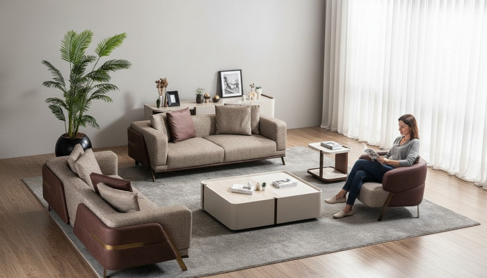 Luxus Sofagarnitur Sofa Garnitur Sofas 4 3 1 Sitzer Stoff Modern Beistelltisch