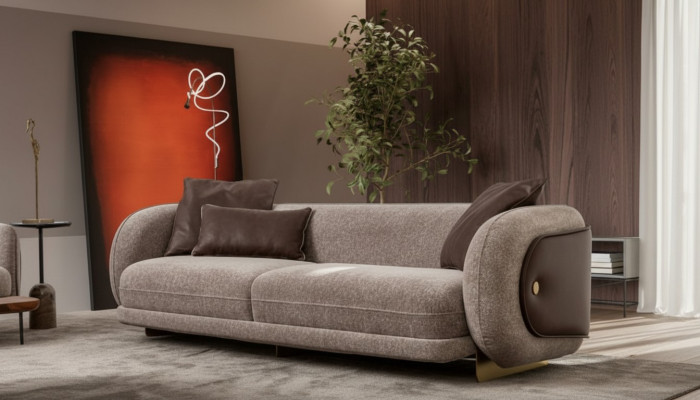 Wohnzimmer Textil Sofa 4 Sitzer Luxus Möbel Sitz Design Couch Lounge neu