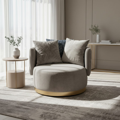 Modern Design 2x Sessel Luxus Einsitzer Lehn Textil Möbel Einsitzer neu