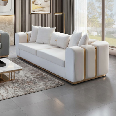 Exklusiver 4-Sitzer Designer Polster Sofas Luxuriöse Wohnzimmer Möbel