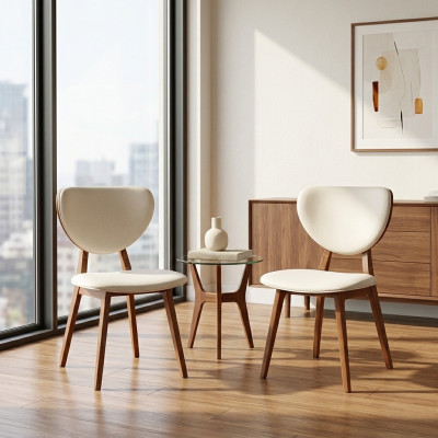Esszimmerstuhl Weißer 2x Stühle Holzstuhl Moderner Einsitzer Stuhl neu