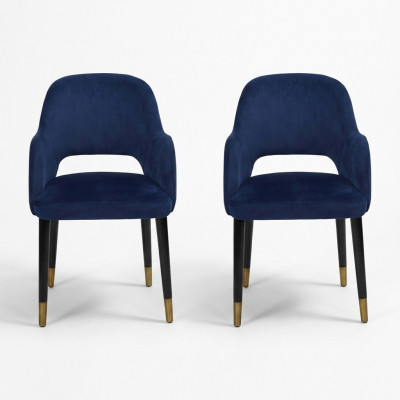 Exklusive 2x Blaue Moderne Stühle Küchenmöbel Designer Holzgestell Möbel