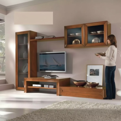 Wohnwand Schrankwand Wohnzimmer Schrank Vitrine Sideboard Wohnwände