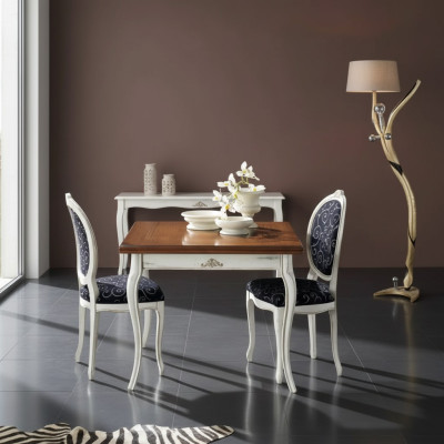 Esstisch 4x Stühle Esszimmer Set Essgruppe Tisch Garnitur Weiß Neu