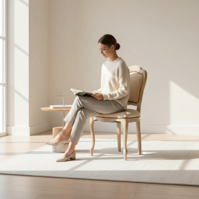 Stühle Esszimmer Lehnstuhl Polsterstuhl ohne Armlehne Luxus Sessel Neu