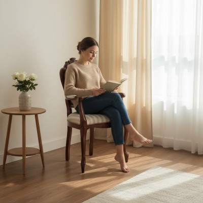 Stuhl Polster Grau Designerstuhl Esszimmer Lehnstuhl Luxus Möbel Neu Artikelzustand: Neu