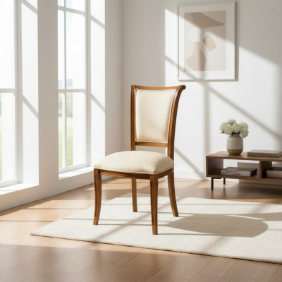 Stuhl Holz Italienische Möbel Esszimmer Luxus Design Lehnstuhl Echtholz