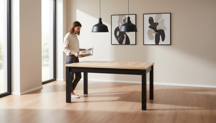 Esstisch Modern Stil Ess Tisch Luxus Tische Braun Holz Möbel Wohnzimmer