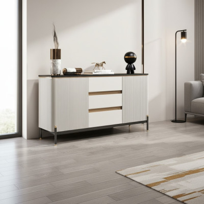 Kommode Weiß Sideboard Holz Schrank Möbel Einrichtung Anrichte Luxus Neu
