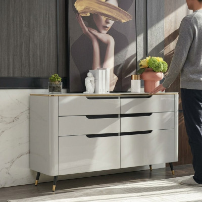 Design Kommode Anrichte Sideboard Mit Schubladen Schrank Wohn Zimmer Neu