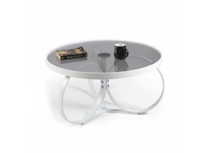 Weiß Couchtisch Wohnzimmer Einrichtung Designer Glastisch Beistelltisch