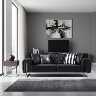 Sofa Dreisitzer Couch Design Chesterfield Luxus Möbel Polstersofas Wohnzimmer