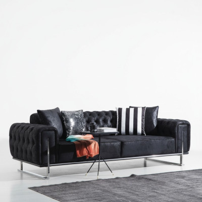 Sofa Dreisitzer Couch Design Chesterfield Luxus Möbel Polstersofas Wohnzimmer
