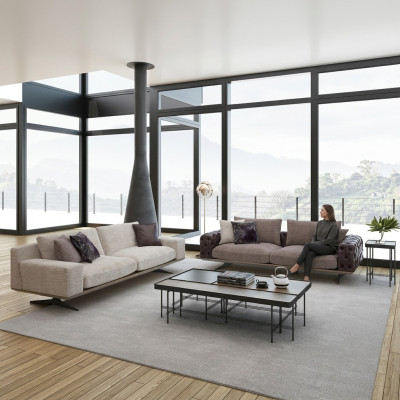 Wohnzimmer Set 2tlg Modern 2x Dreisitzer Sofa Couch Polstermöbel Luxus