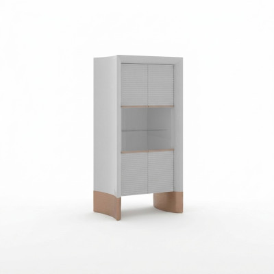 Luxus Möbel Vitrine Design Holzschrank Esszimmer Vitrinen Glas Neu