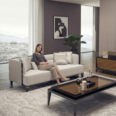 Wohnzimmer Modern Weiß Sofa Dreisitzer Couch Designer Polstermöbel