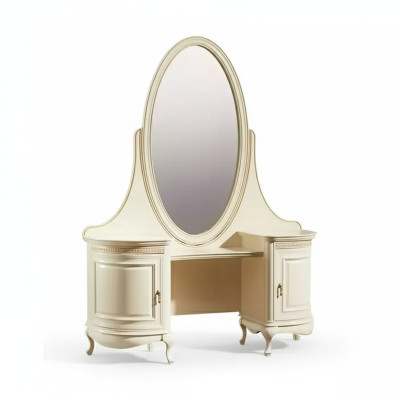 Schminktisch Spiegel Schlafzimmer Luxusmöbel beige Konsolen Sideboard Tisch
