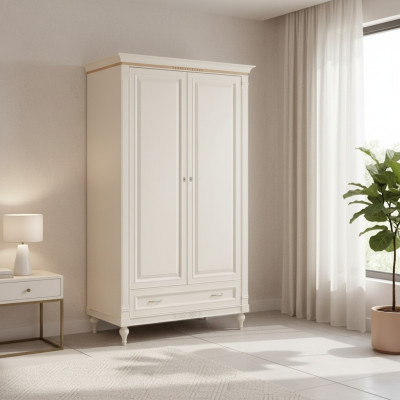 Kleiderschrank Schlafzimmer Schrank Antik Stil Barock weiß Schränke
