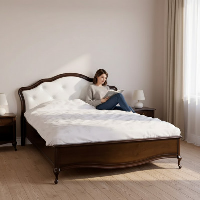 Bett Doppel Luxus braun Modern Design Bettgestelle Bettrahmen Betten