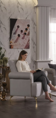 Sessel Polsterstuhl Lounge Armlehnen Polstersessel Wohnzimmer Lounge