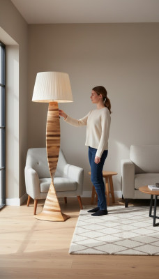 Luxus Stehlampe Wohnzimmer Modernen Designen Holz Stehleuchte Leuchten
