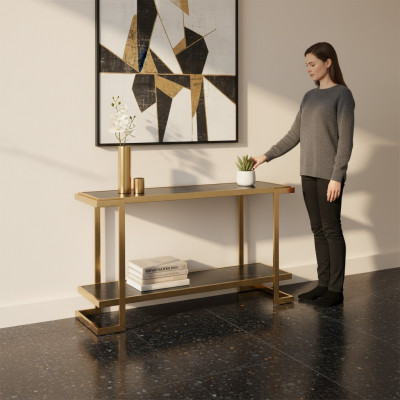  Wohnzimmer Konsolentisch Modern Luxus Edelstahl Tisch Konsole Gold