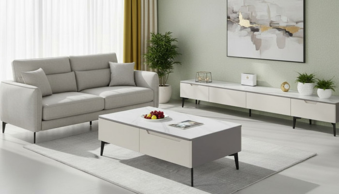 Möbel Design Tisch Couchtisch Beistelltisch Wohnzimmer Luxus Holz Neu
