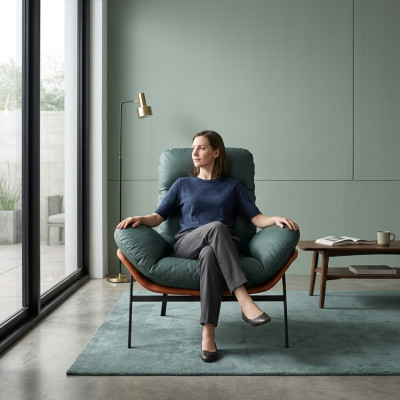 Sessel Lounge Luxus Relax Design Einsitzer Modern Wohnzimmer Möbel Neu