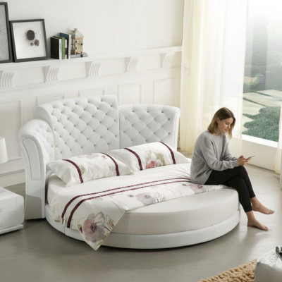Rund Bett Luxus Chesterfield Betten Schlaf Zimmer Doppelbett 200x200 cm