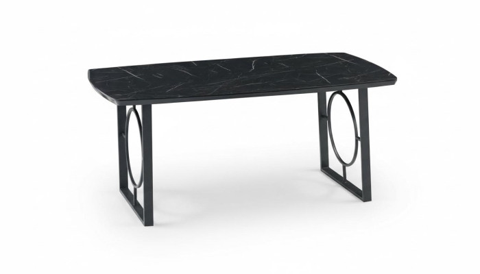 Luxus Tische Esszimmer Metall Esszimmertisch Moderner Möbel Schwarz Edelstahl