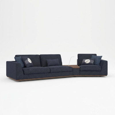 Modern Blau Dreisitzer Sofa Stilvoll Couch Design Möbel Wohnzimmer Neu