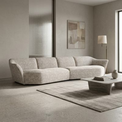 Viersitzer Modern Sofa Couch Polstermöbel Wohnzimmer Textil Einrichtung Neu