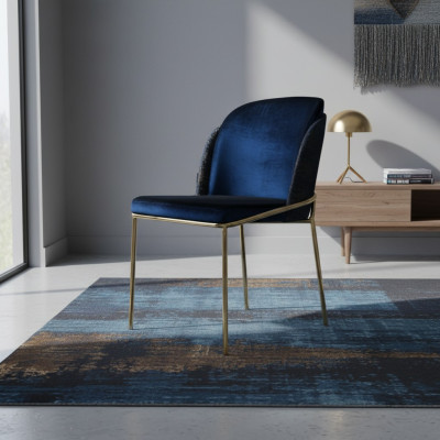 Blauer Edelstahl Küchenstuhl Luxus Esszimmer Sitzer Stilvolle Stühle