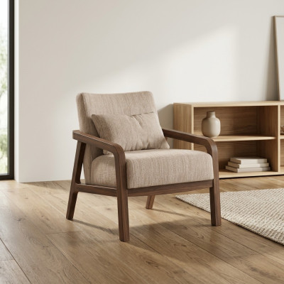 Modern Neu Sessel Luxus Designer Einrichtung Wohnzimmer Möbel Textil Sitzer