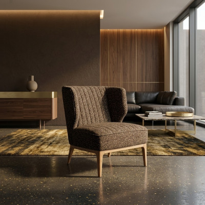 Sessel Couch Polster Sitz Designer Textil Wohnzimmer Couchen Neu Einrichtung