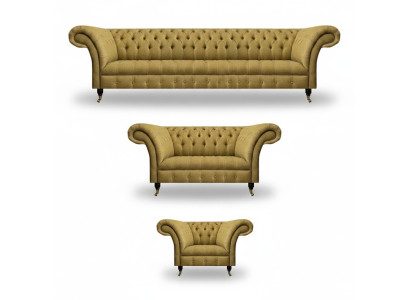 Sofagarnitur Komplett 3tlg Wohnzimmer Chesterfield Sofas Couch Textil Sessel