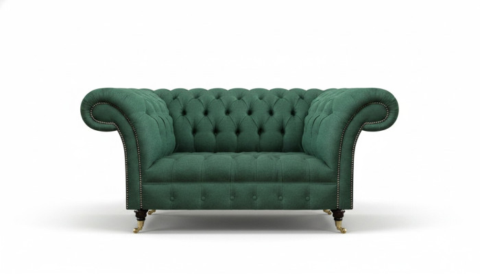 Wohnzimmer Sofa Grün Zweisitzer Sofas Polstermöbel Chesterfield Neu