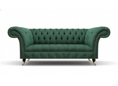 Luxus Dreisitzer Sofa Couch Chesterfield Wohnzimmer Grün Polstersitz Neu