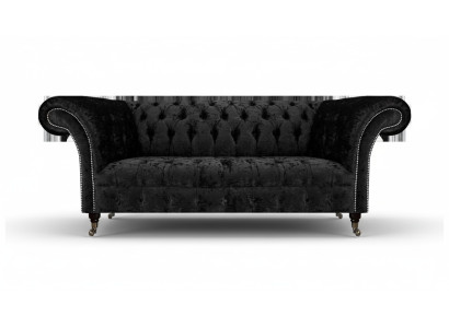 Luxus Dreisitzer Sofa Couch Wohnzimmer Chesterfield Stoff Polstermöbel