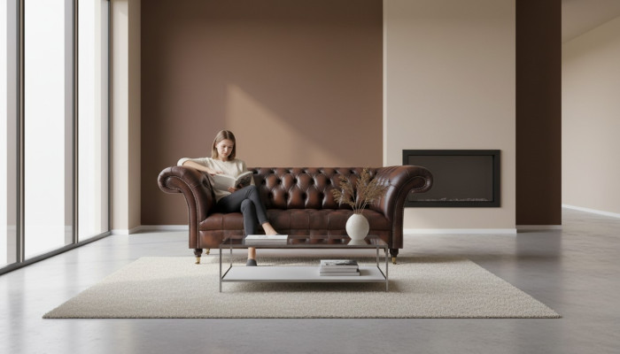 Chesterfield Dreisitzer Sofa Couch Polstermöbel Einrichtung Wohnzimmer Neu