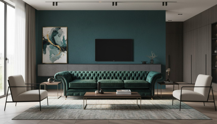 Chesterfield Möbel Wohnzimmer Sofa Couch Dreisitze Einrichtung Polstermöbel