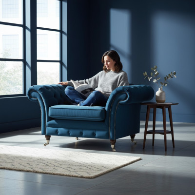 Designer Chesterfield Sessel Neu Luxus Sitz Einrichtung Polstermöbel Wohnzimmer